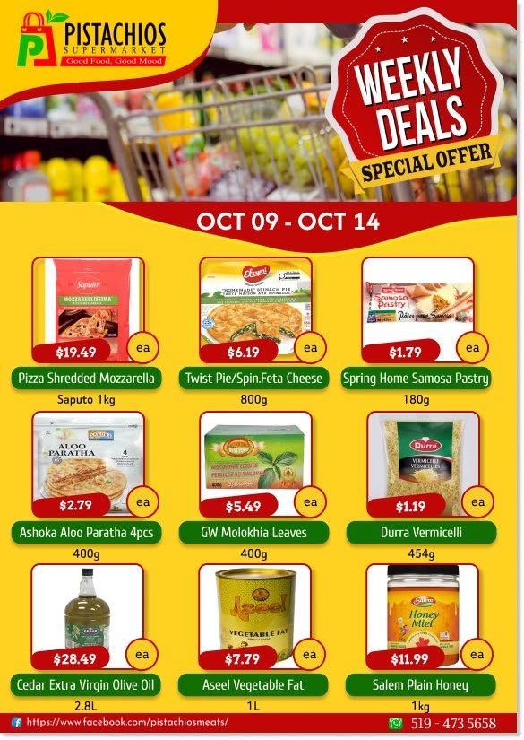 Pistachios Supermarket Flyer October 9 to 14