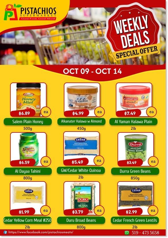 Pistachios Supermarket Flyer October 9 to 14