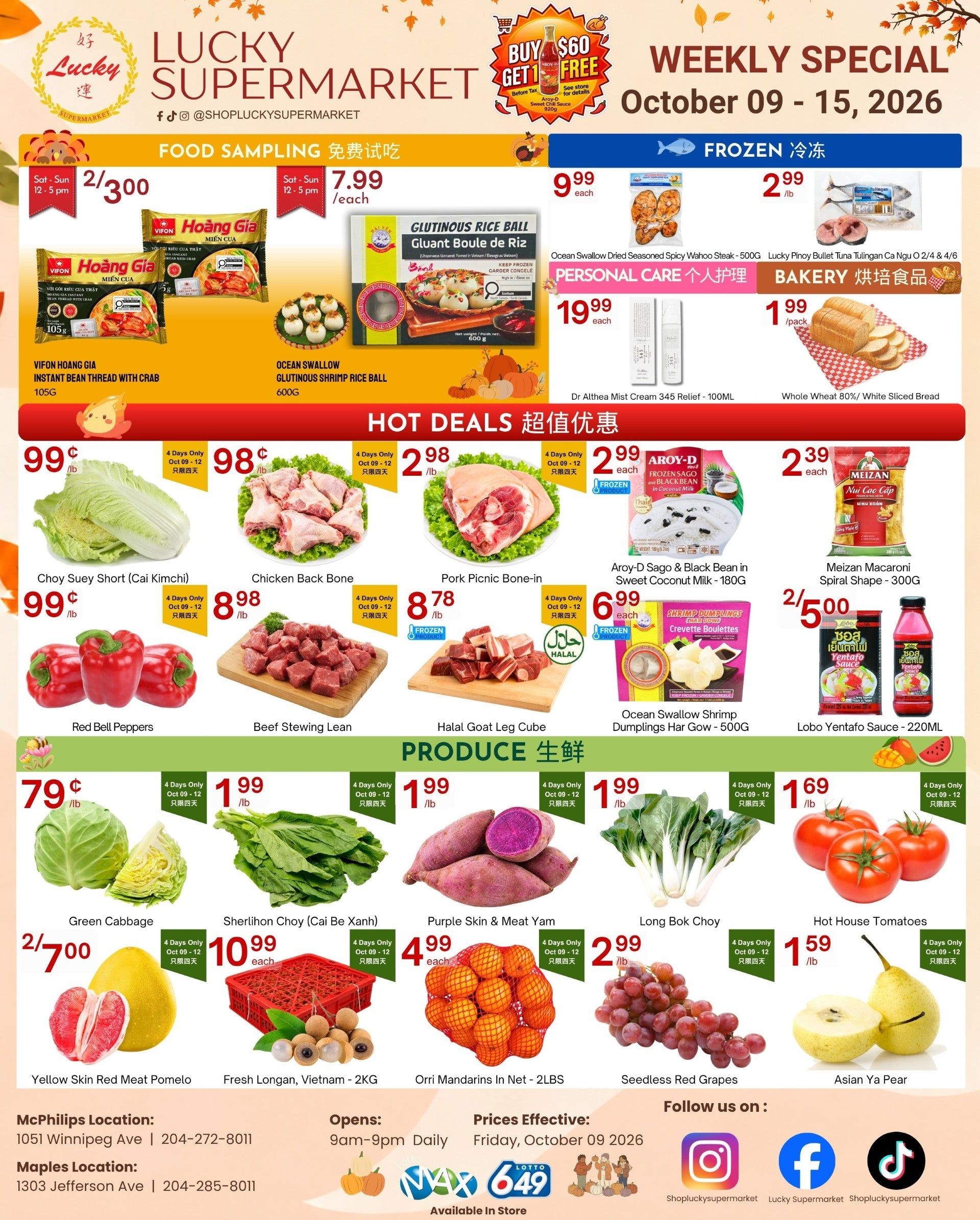 Lucky Supermarket (Winnipeg) Flyer October 9 to 15