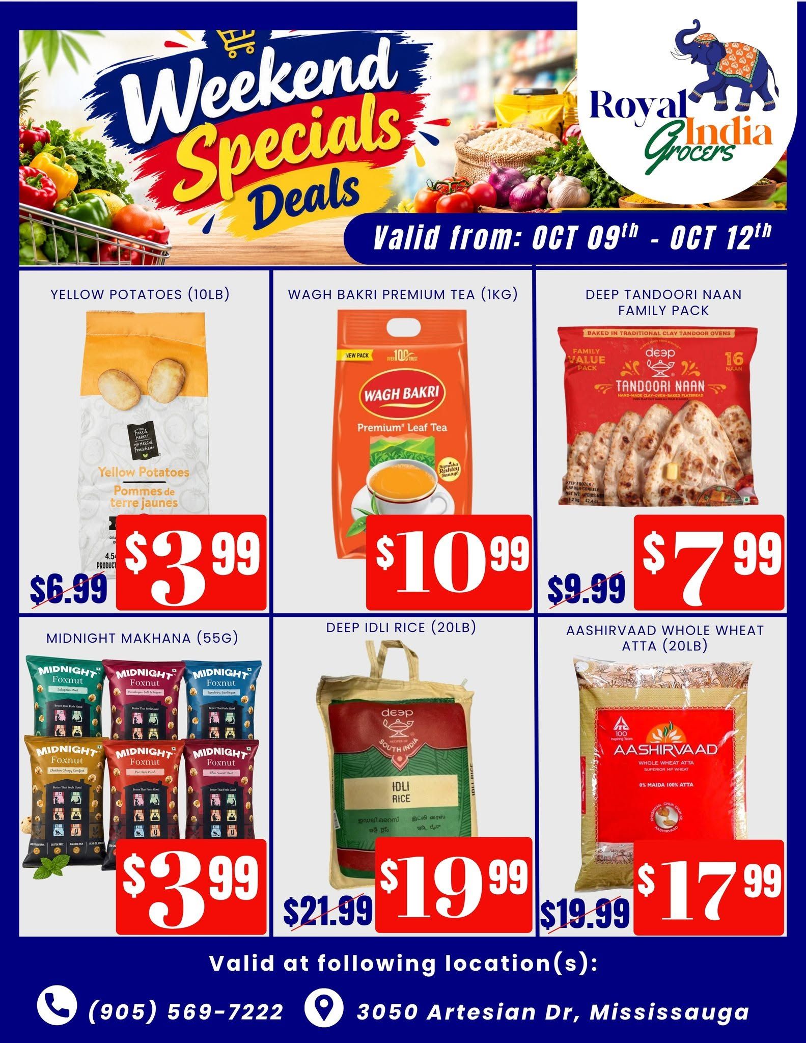 Royal India Grocers Flyer October 9 to 15