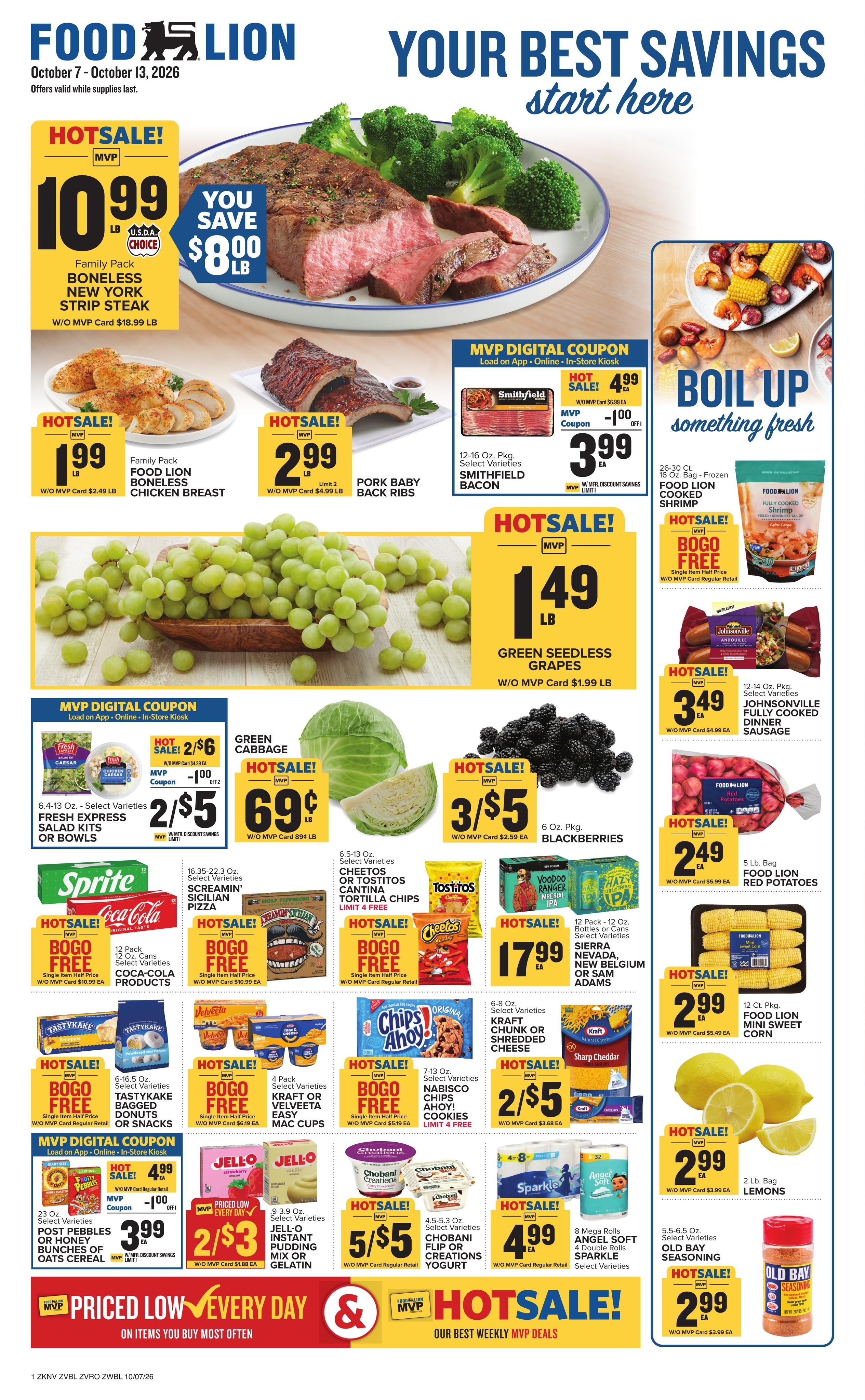 Food Lion (Eckman Area, WV) Weekly Ad October 7 - 13, 2026
