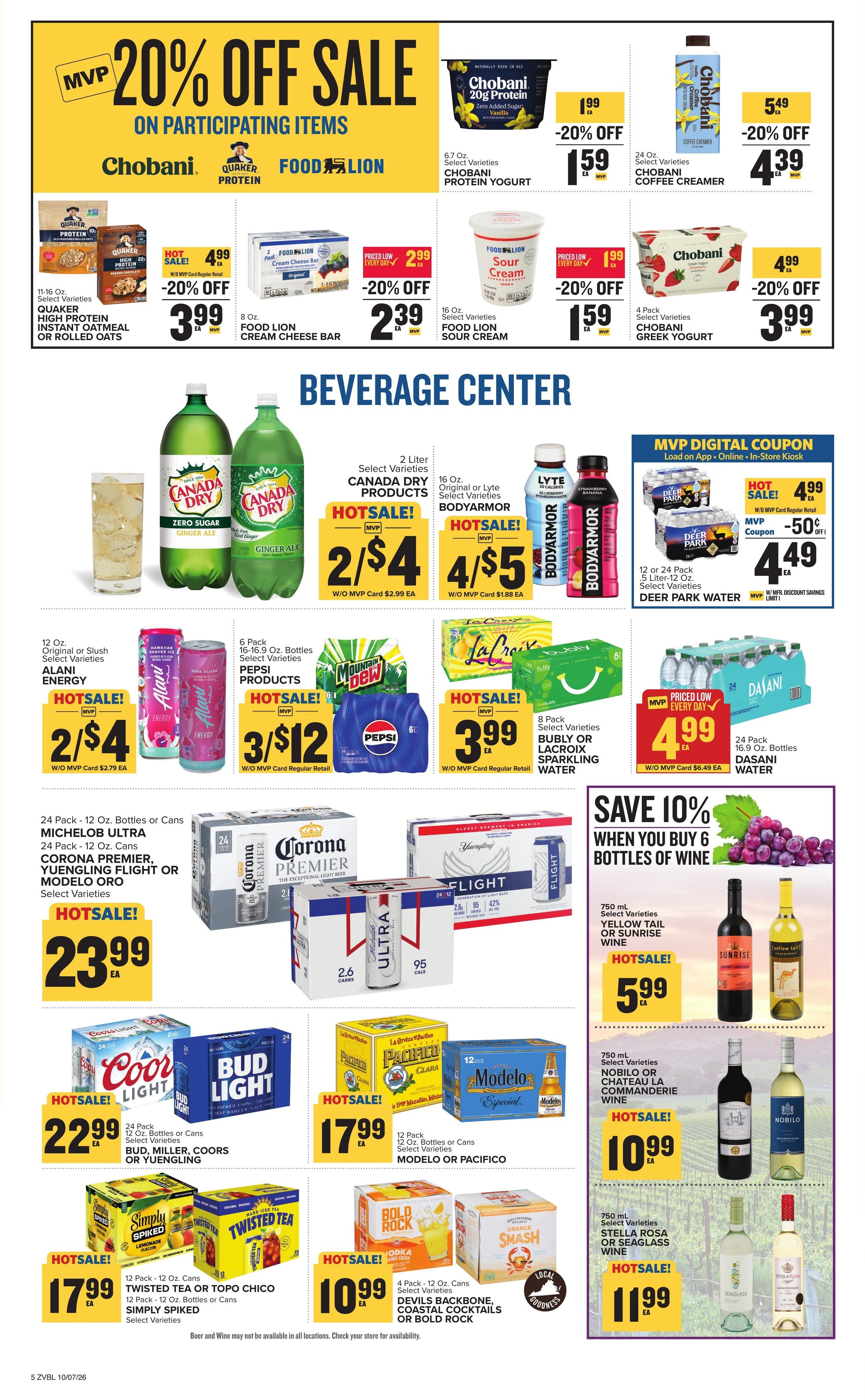 Food Lion (Eckman Area, WV) Weekly Ad October 7 - 13, 2026
