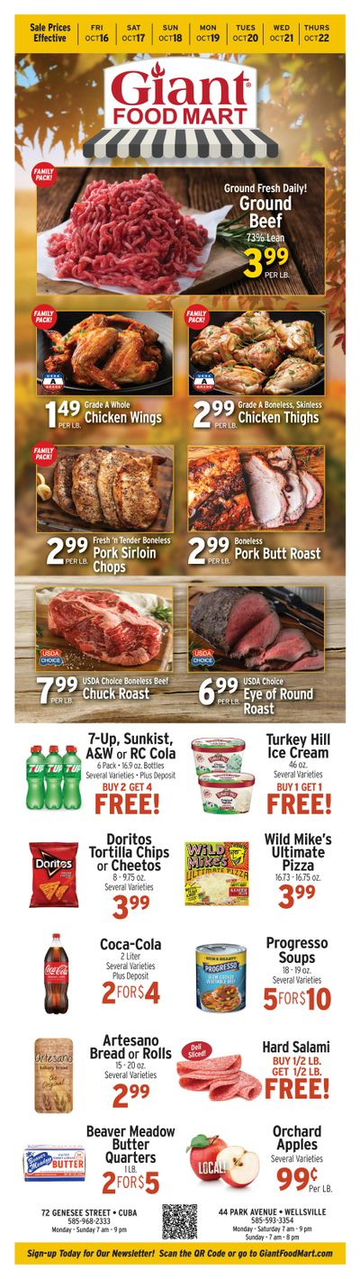 Giant Food Mart Weekly Ad October 16 - 22, 2026