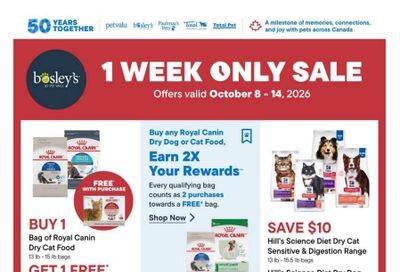 Bosley's by PetValu Flyer October 8 to 14