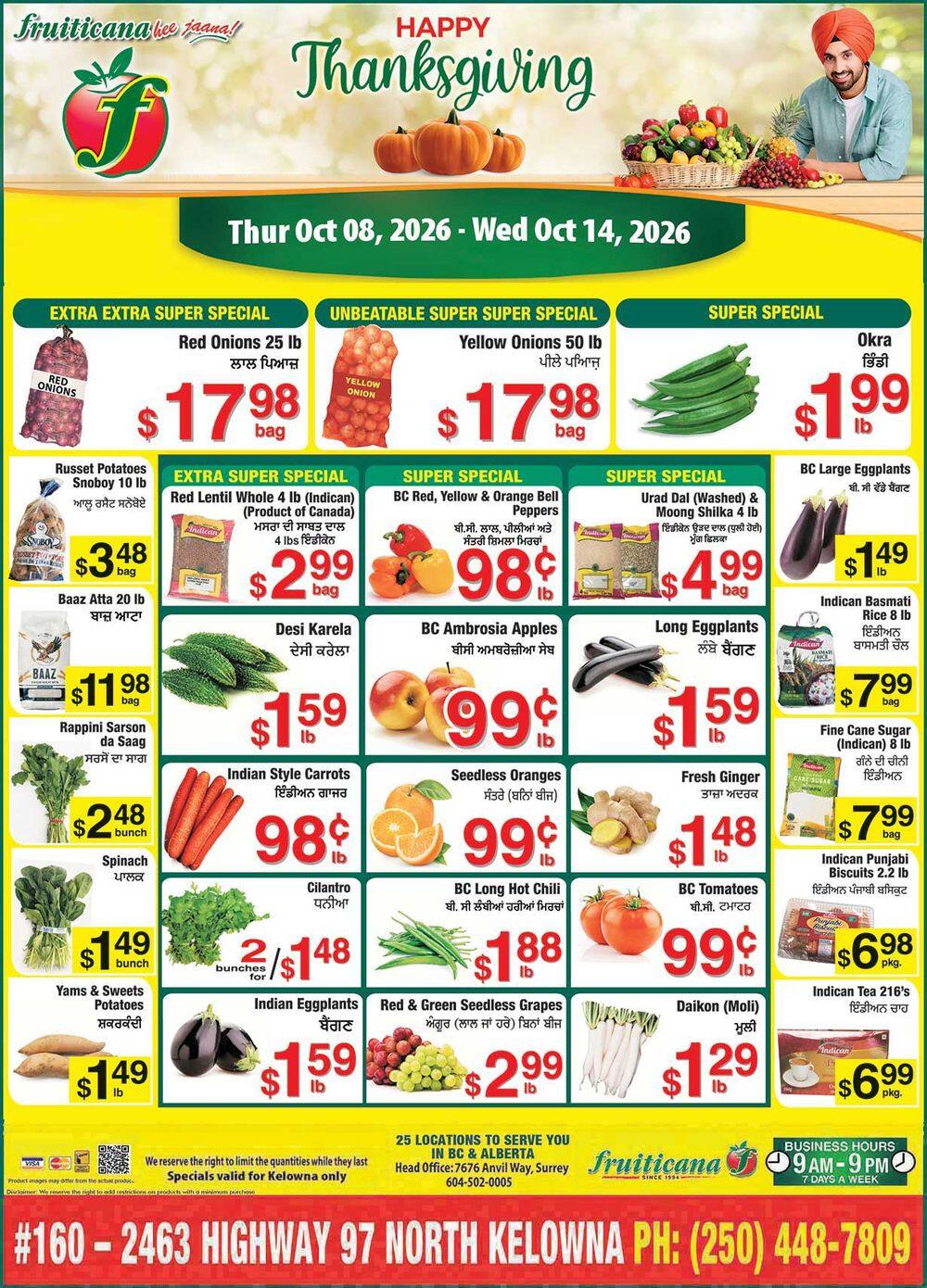 Fruiticana (Kelowna) Flyer October 8 to 14