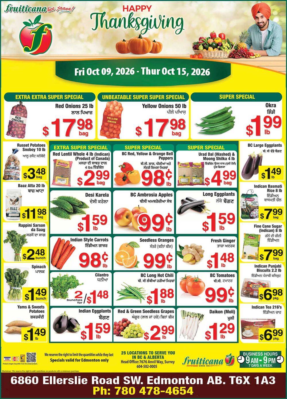 Fruiticana (Edmonton) Flyer October 9 to 15