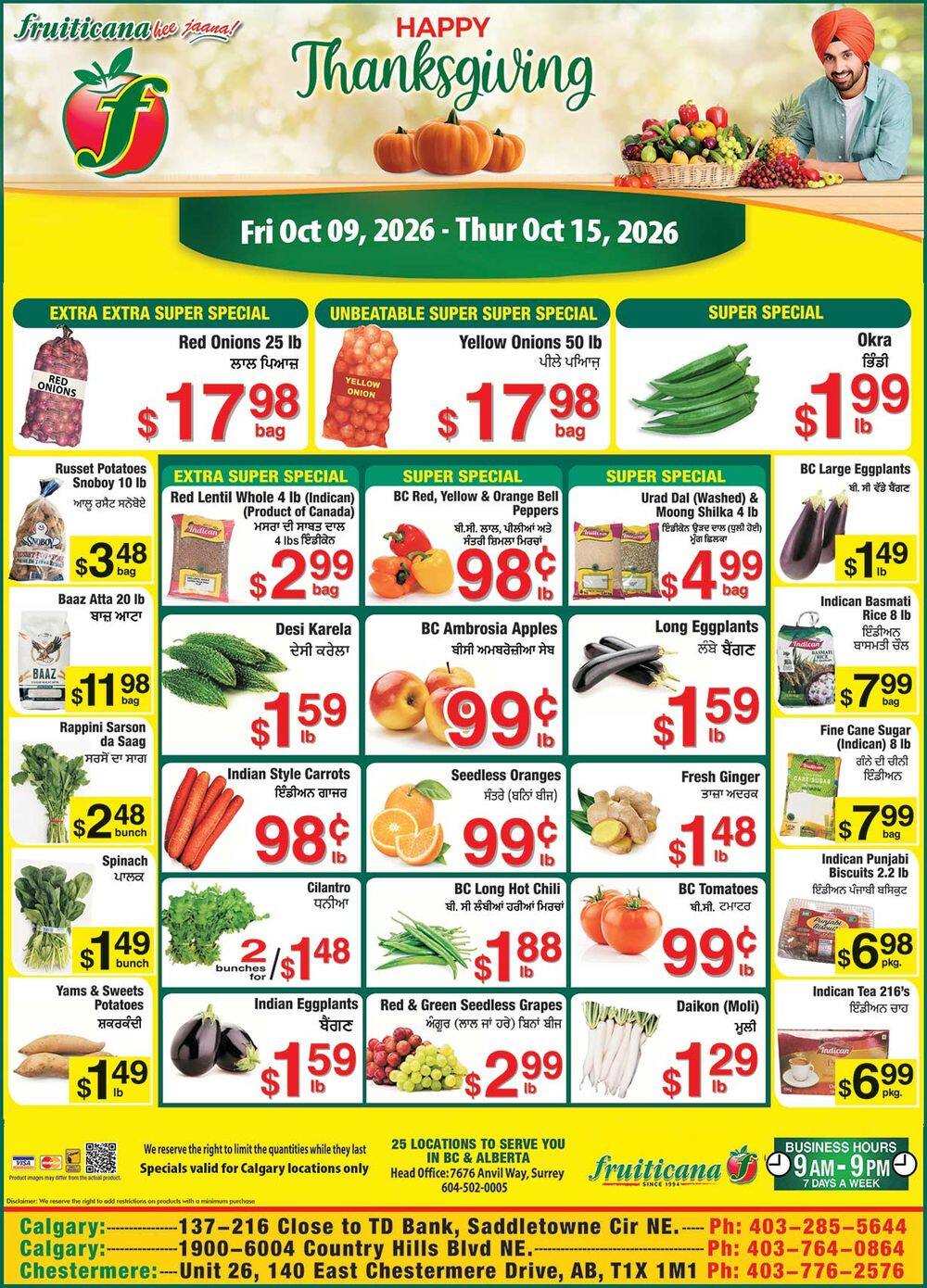 Fruiticana (Calgary) Flyer October 9 to 15