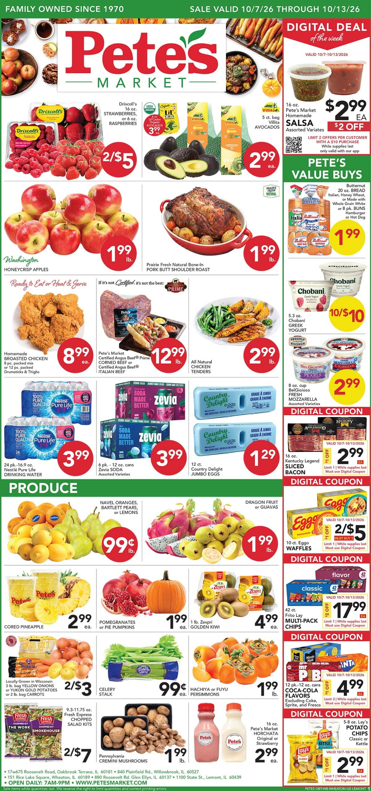 Pete's Fresh Market (Aurora Area, IL) Weekly Ad October 7 - 13, 2026