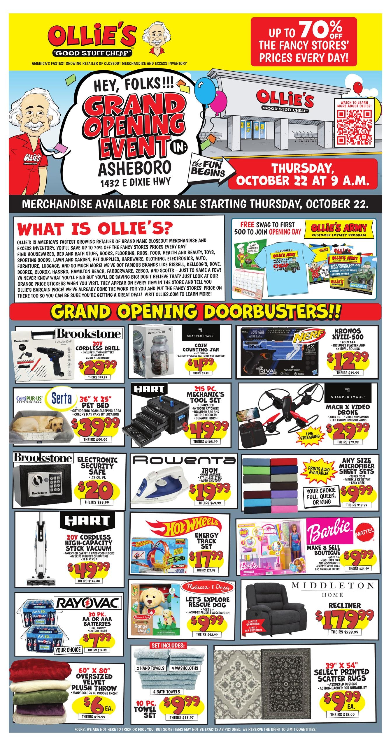 Ollie's Bargain Outlet (Broadway Area, NC) Weekly Ad October 21 - November 9, 2026