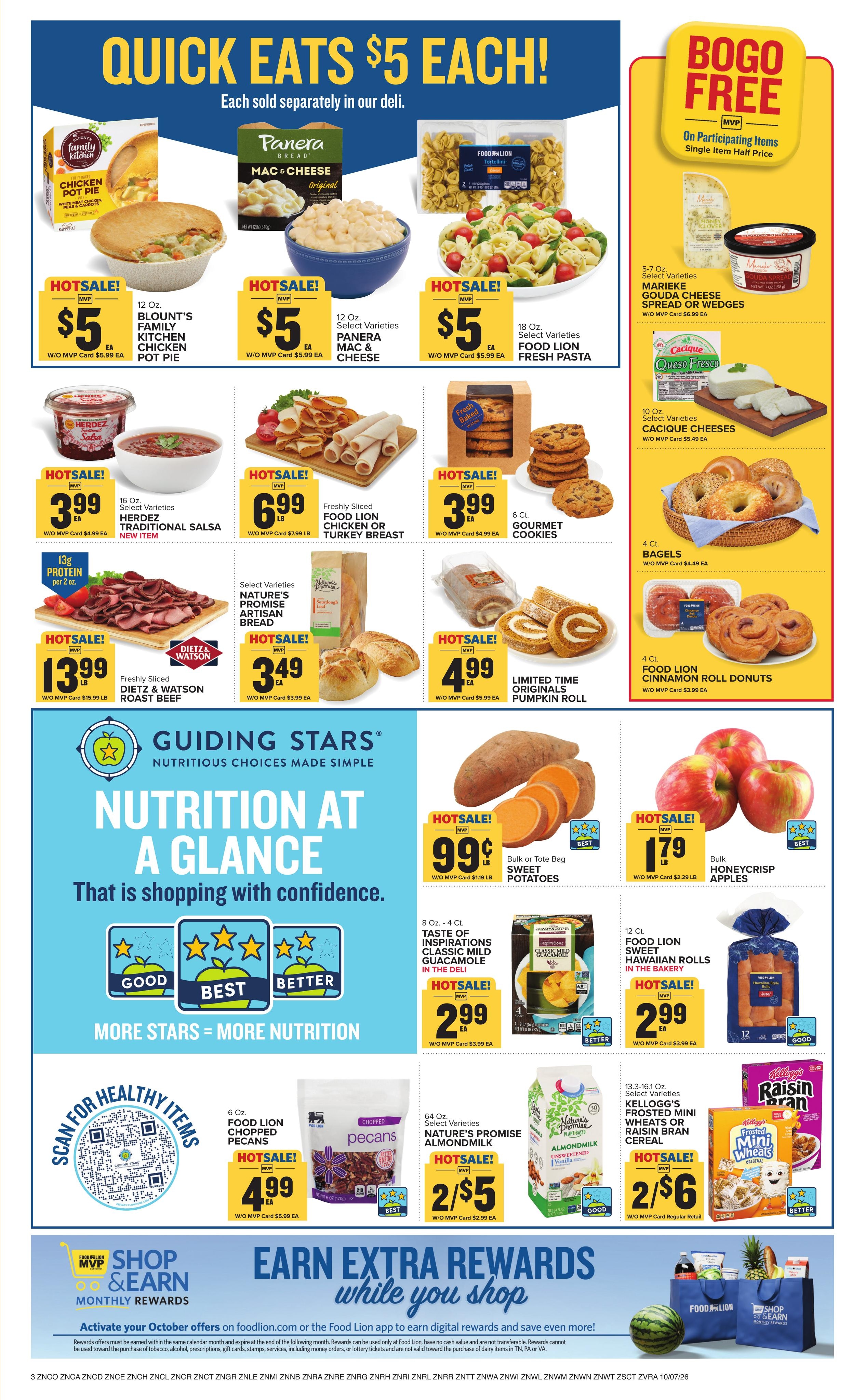 Food Lion (Engelhard Area, NC) Weekly Ad October 7 - 13, 2026