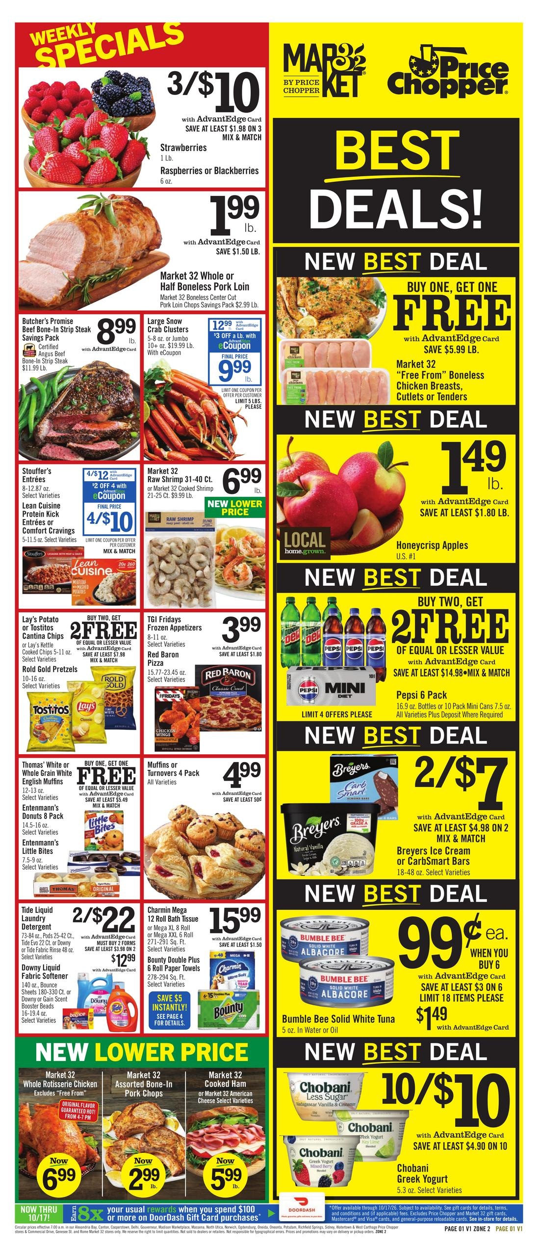 Price Chopper (Clayton Area, NY) Weekly Ad October 11 - 17, 2026