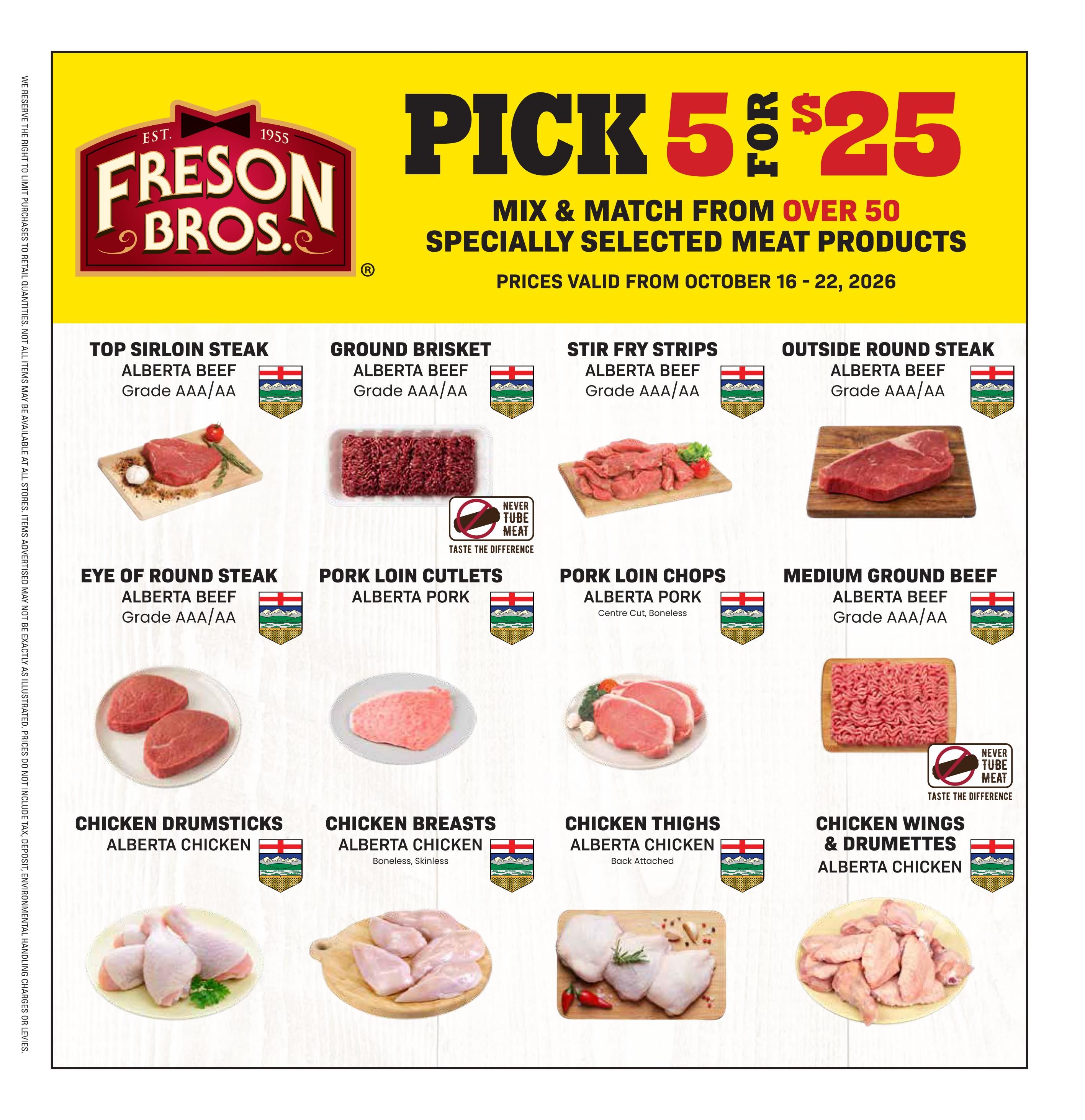 Freson Bros. Flyer October 16 to 22