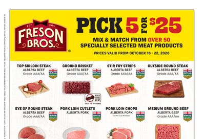 Freson Bros. Flyer October 16 to 22