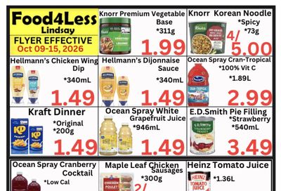 Food 4 Less (Lindsay) Flyer October 9 to 15