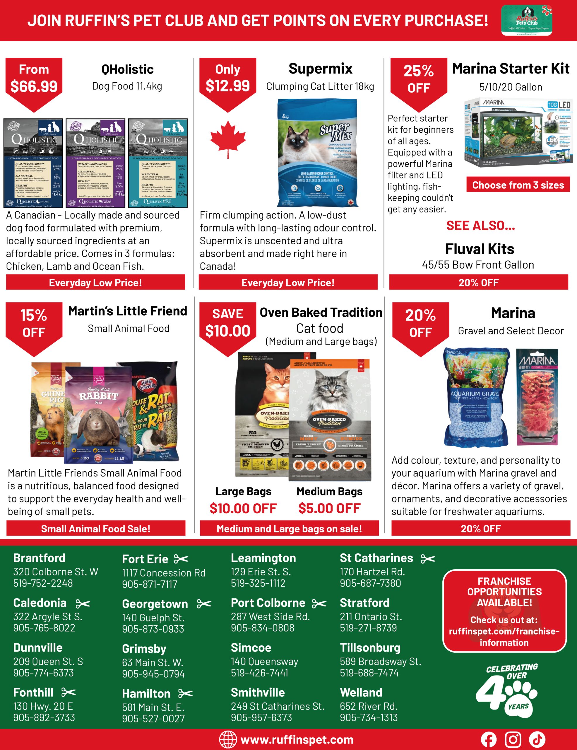 Ruffin's Pet Centre Flyer October 9 to 31