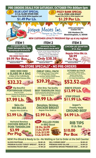 Jasper Meats Weekly Ad October 17 - 17, 2026