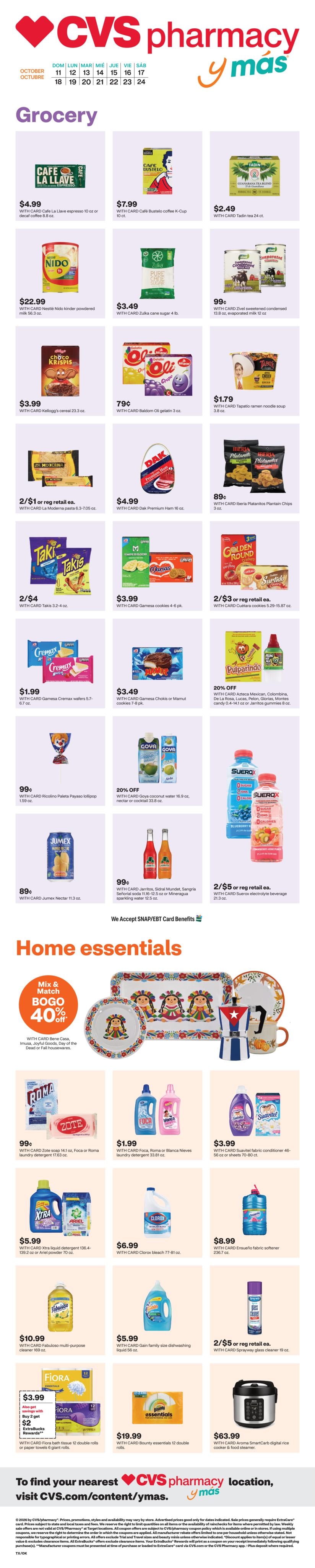 CVS Pharmacy (Edmond Area, OK) y más Weekly Ad October 11 - 24, 2026