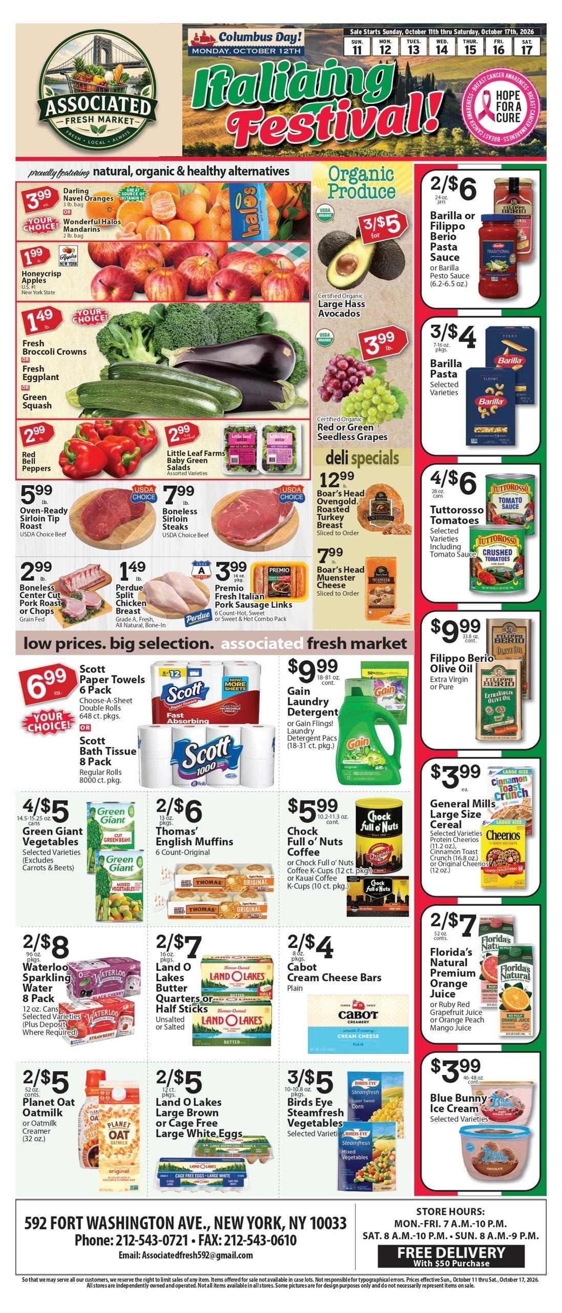 Associated Supermarkets Weekly Ad October 11 - 17, 2026