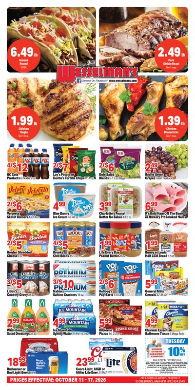 Wesselman's Weekly Ad October 14 - 20, 2026