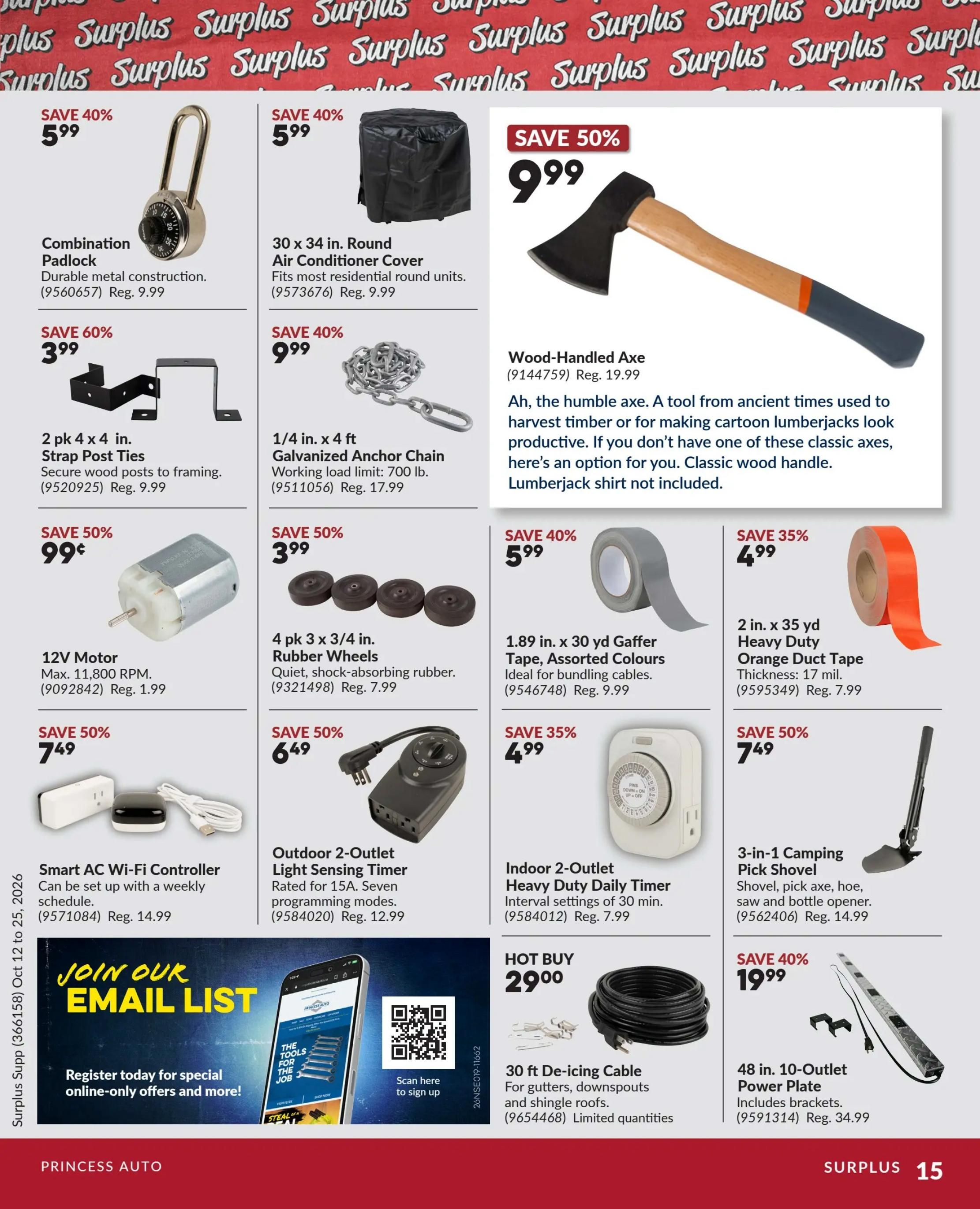 Princess Auto Flyer October 12 to 25