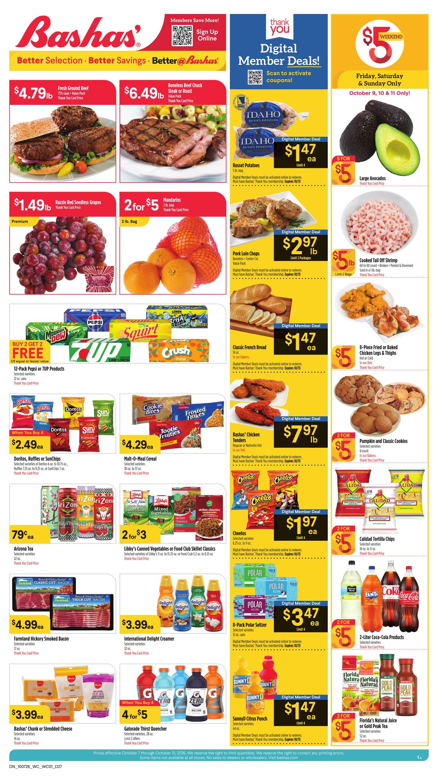 Bashas' (Lakeside Area, AZ) Weekly Ad October 7 - 13, 2026