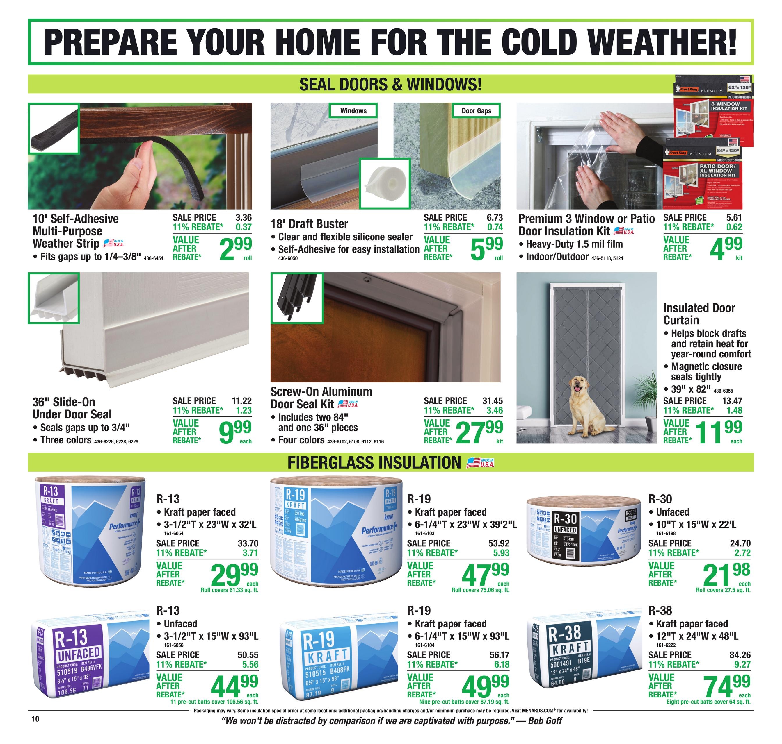 Menards (Hemlock Area, MI) 11% Rebate Sale Weekly Ad October 7 - 18, 2026