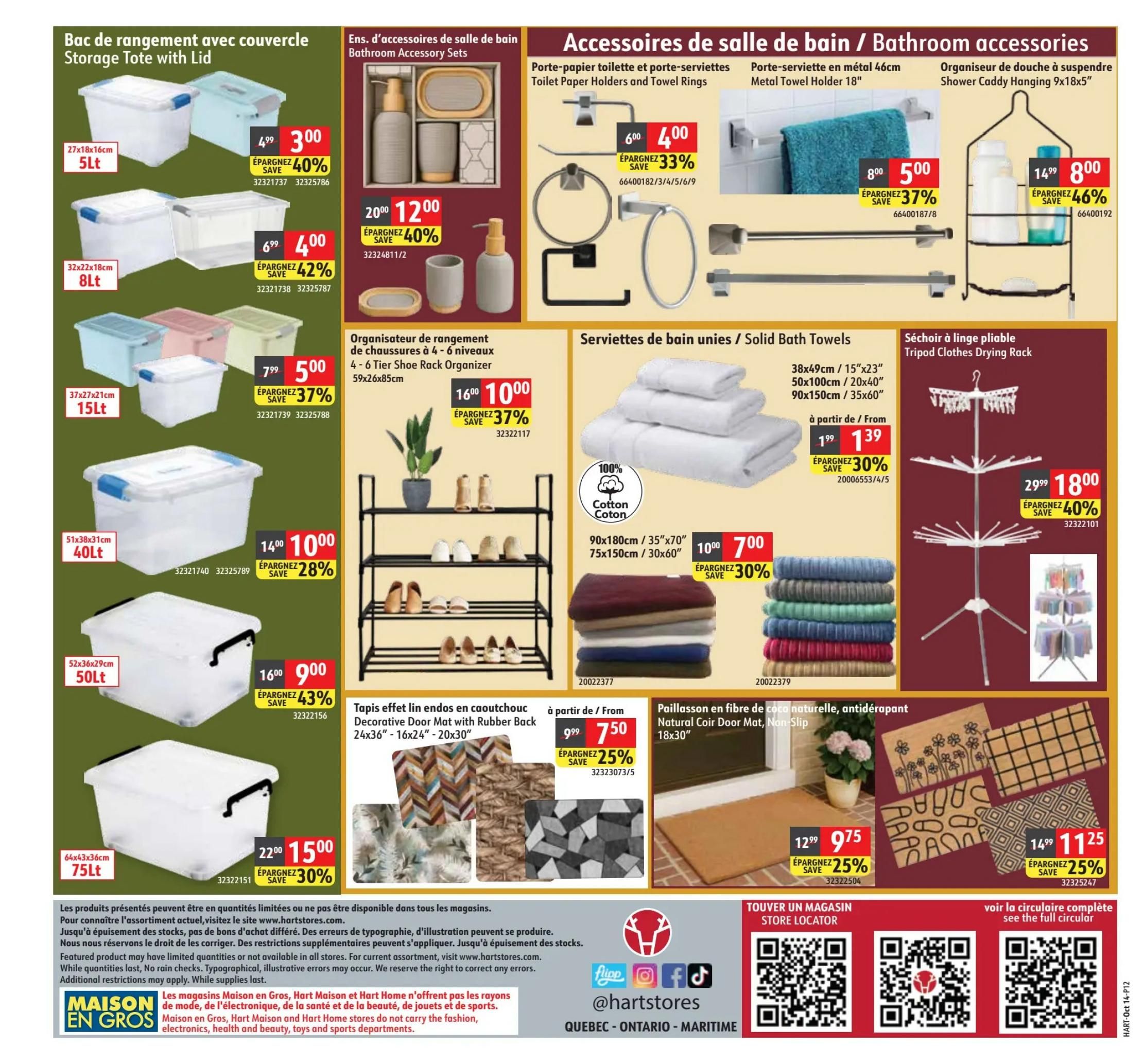 Hart Stores Flyer October 14 to 27