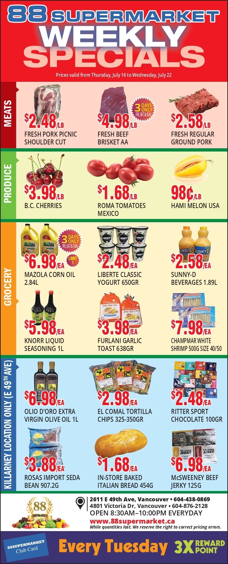 88 Supermarket Flyer July 16 to 22