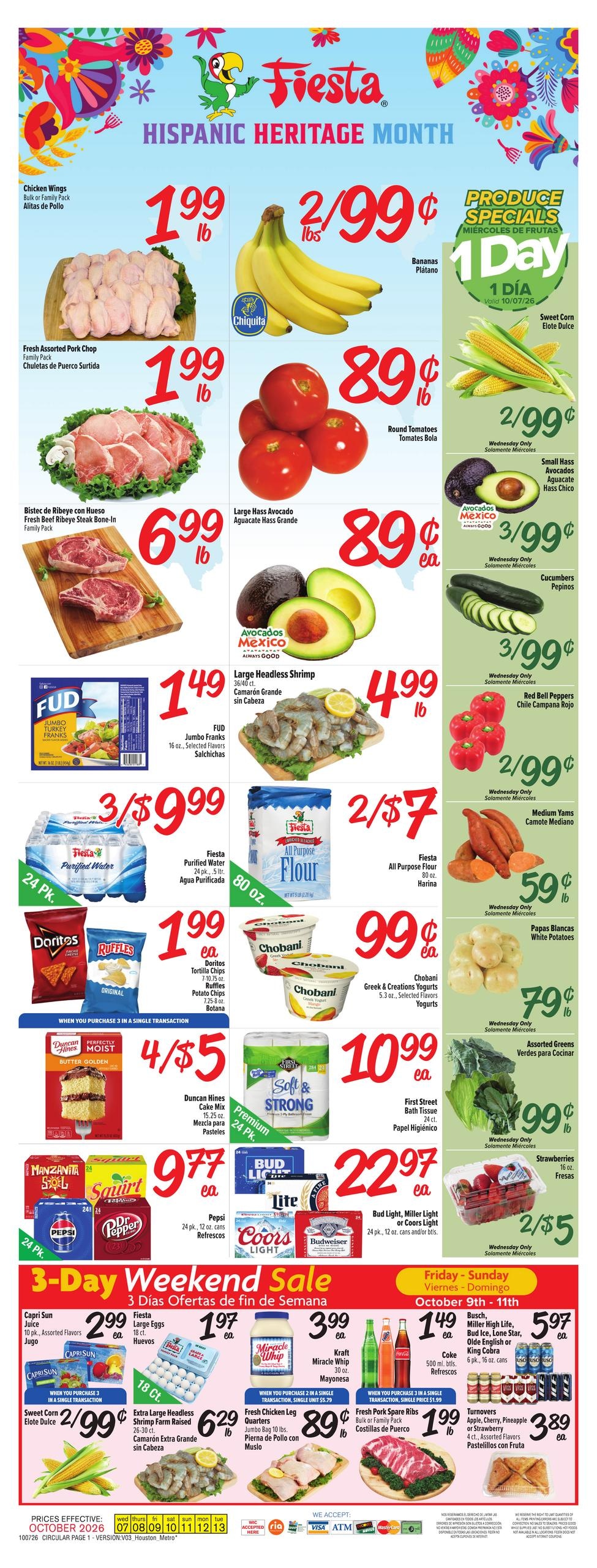 Fiesta Mart (Missouri City Area, TX) Weekly Ad October 7 - 13, 2026
