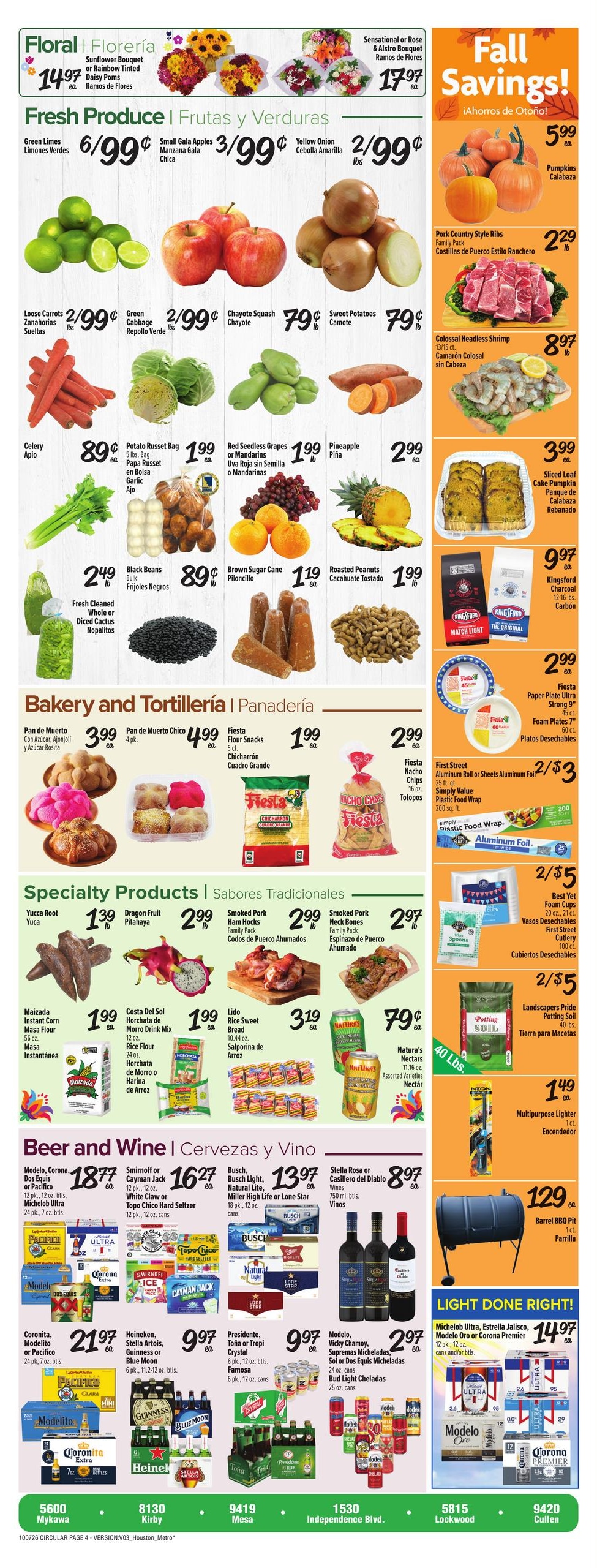 Fiesta Mart (Missouri City Area, TX) Weekly Ad October 7 - 13, 2026