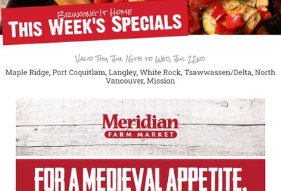 Meridian Meats and Seafood Flyer July 16 to 22