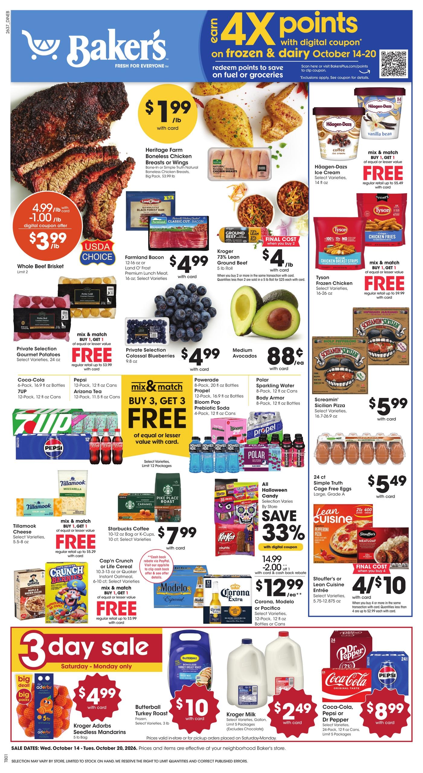 Baker's (Council Bluffs Area, IA) Weekly Ad October 14 - 20, 2026