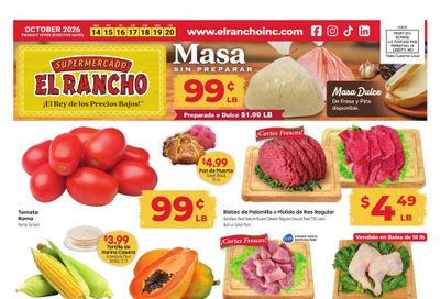 El Rancho Supermercado (Brownsville Area, TX) Weekly Ad October 14 - 20, 2026