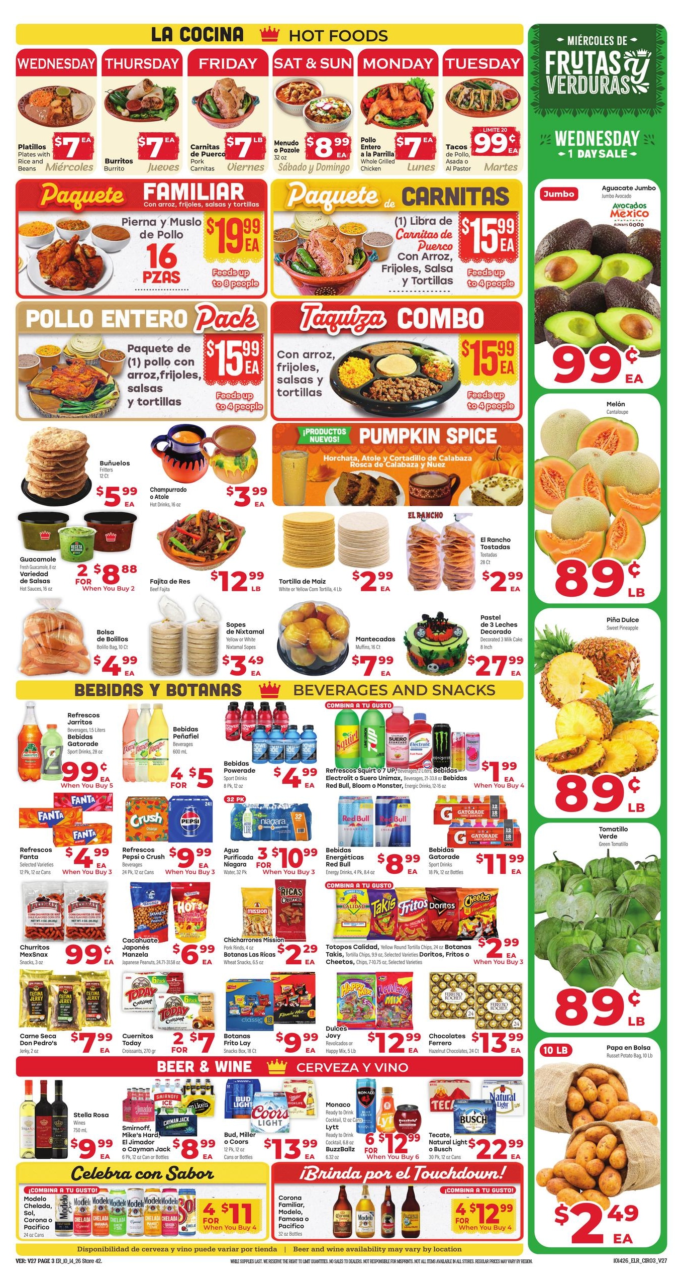 El Rancho Supermercado (Brownsville Area, TX) Weekly Ad October 14 - 20, 2026