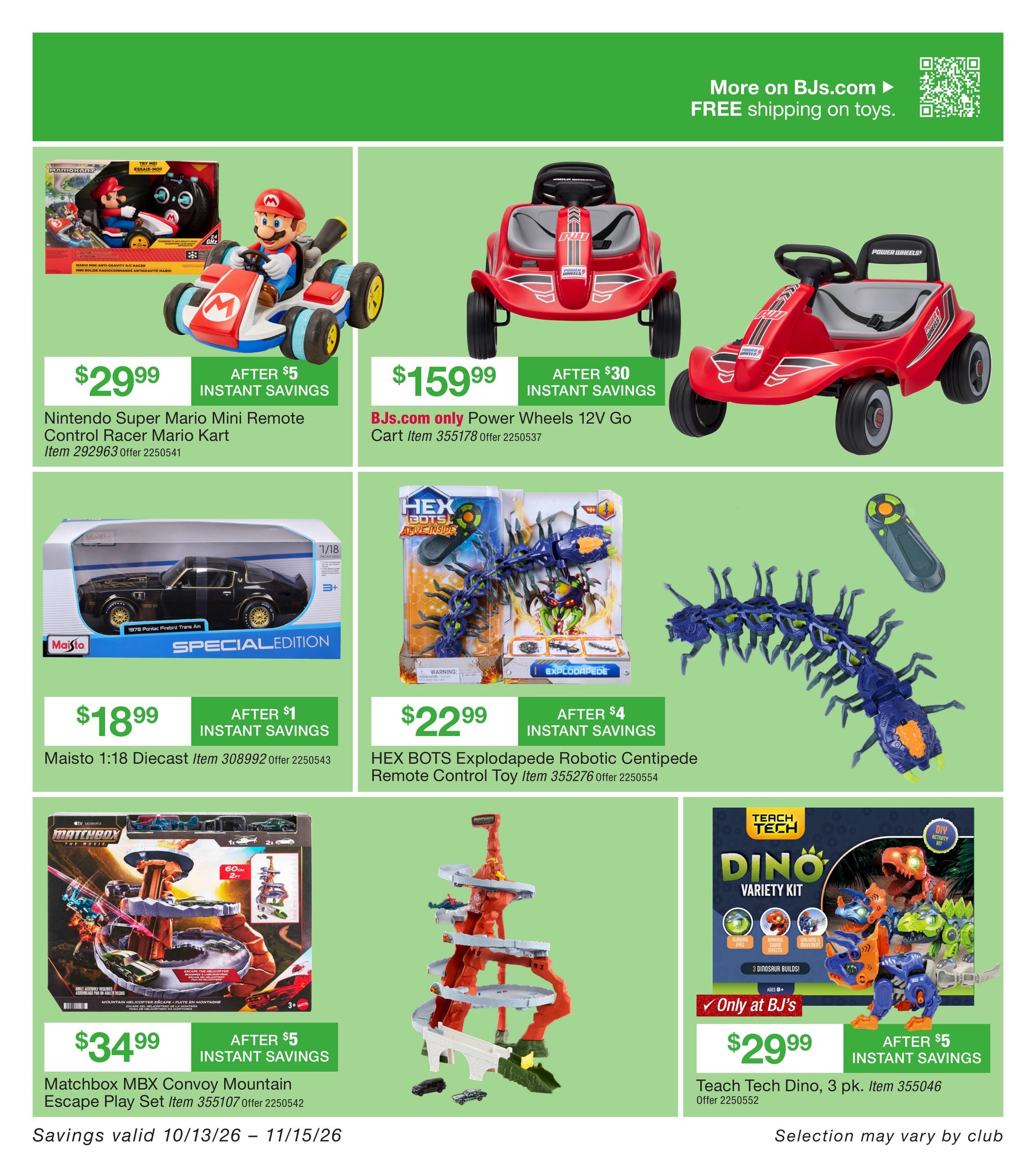 BJ's Wholesale Club Smart Saver Weekly Ad October 13 - November 15, 2026