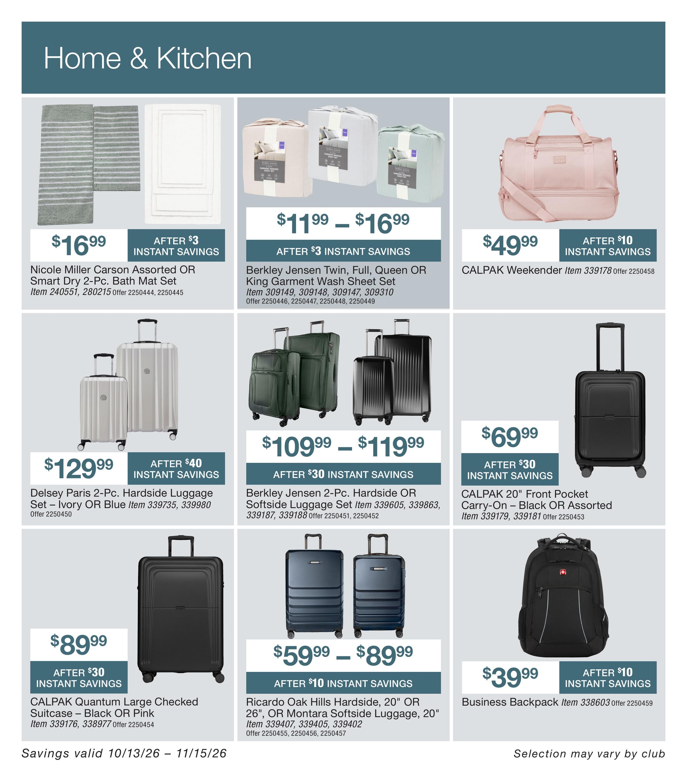 BJ's Wholesale Club Smart Saver Weekly Ad October 13 - November 15, 2026