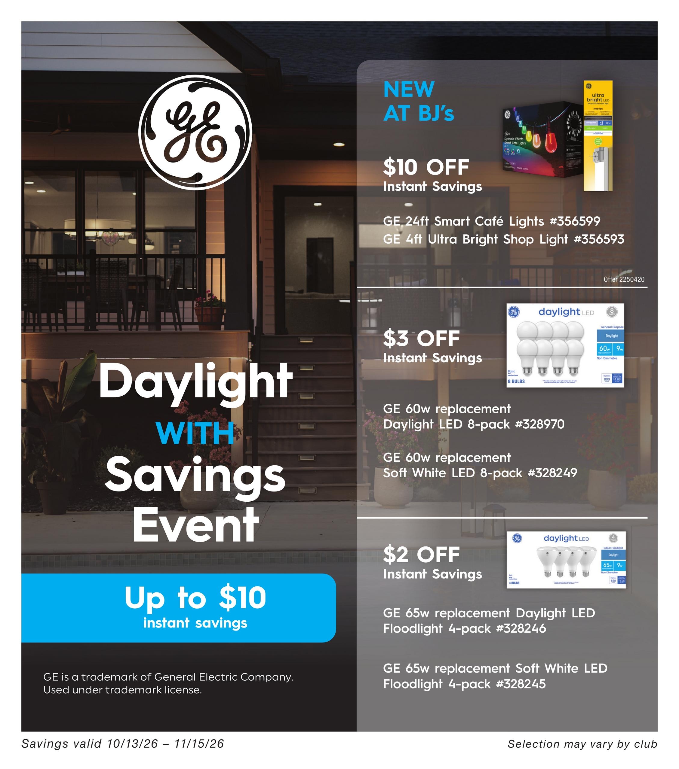 BJ's Wholesale Club Smart Saver Weekly Ad October 13 - November 15, 2026