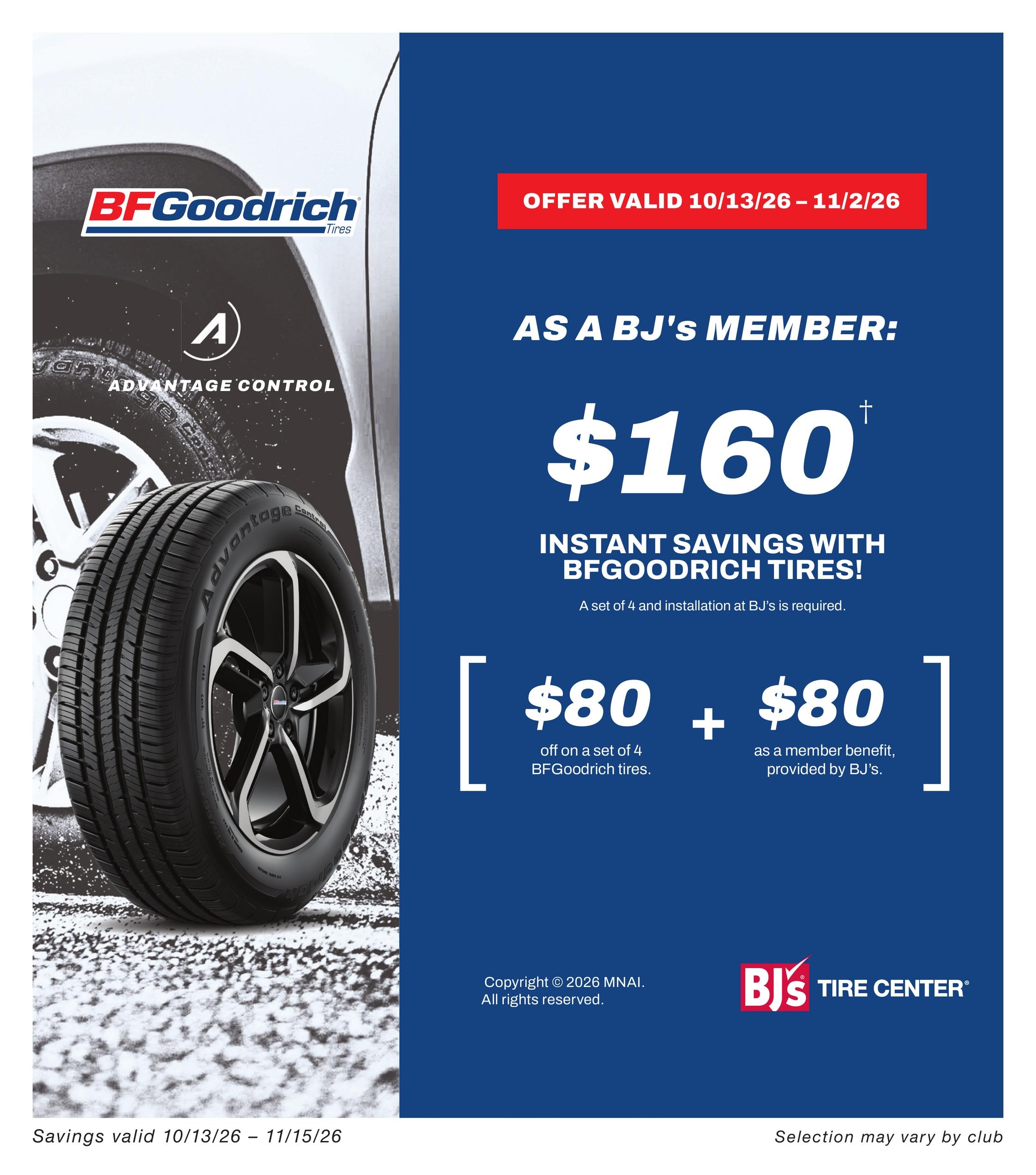BJ's Wholesale Club Smart Saver Weekly Ad October 13 - November 15, 2026