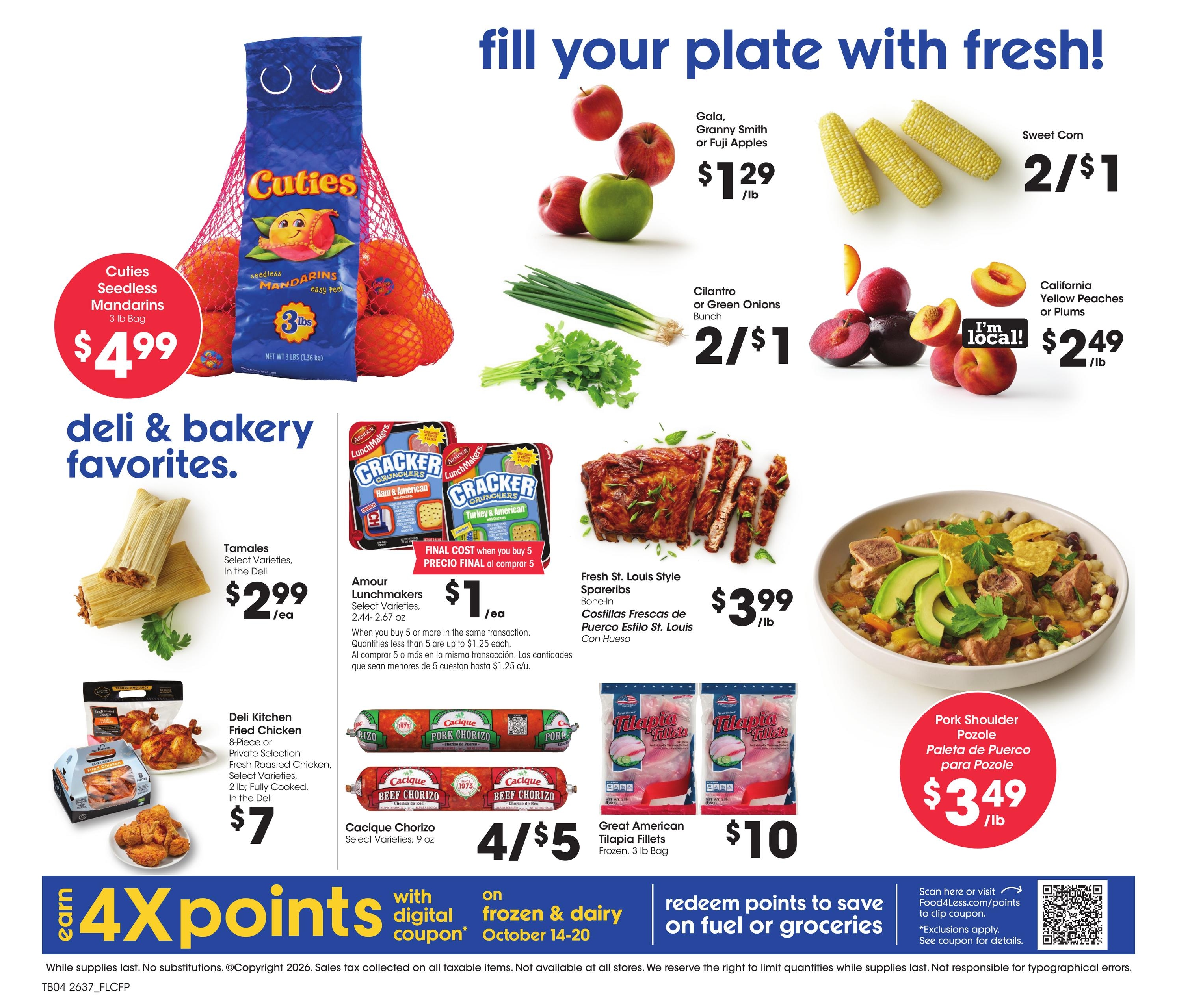 Food 4 Less (El Monte-West Covina Area, CA) California Weekly Ad October 14 - 20, 2026