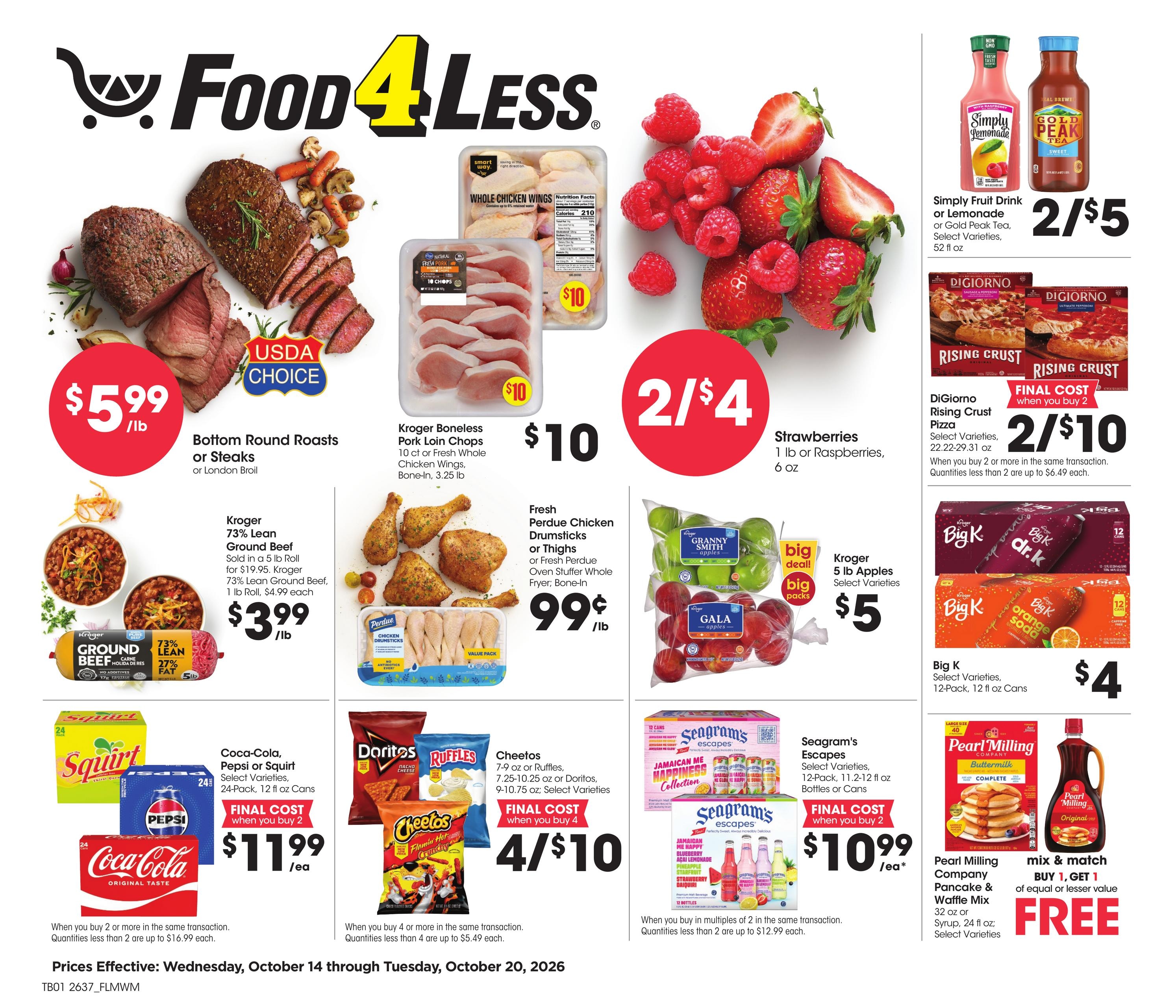 Food 4 Less Chicago Weekly Ad October 14 - 20, 2026