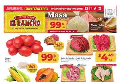 El Rancho Supermercado (Gardendale Area, TX) Weekly Ad October 14 - 20, 2026