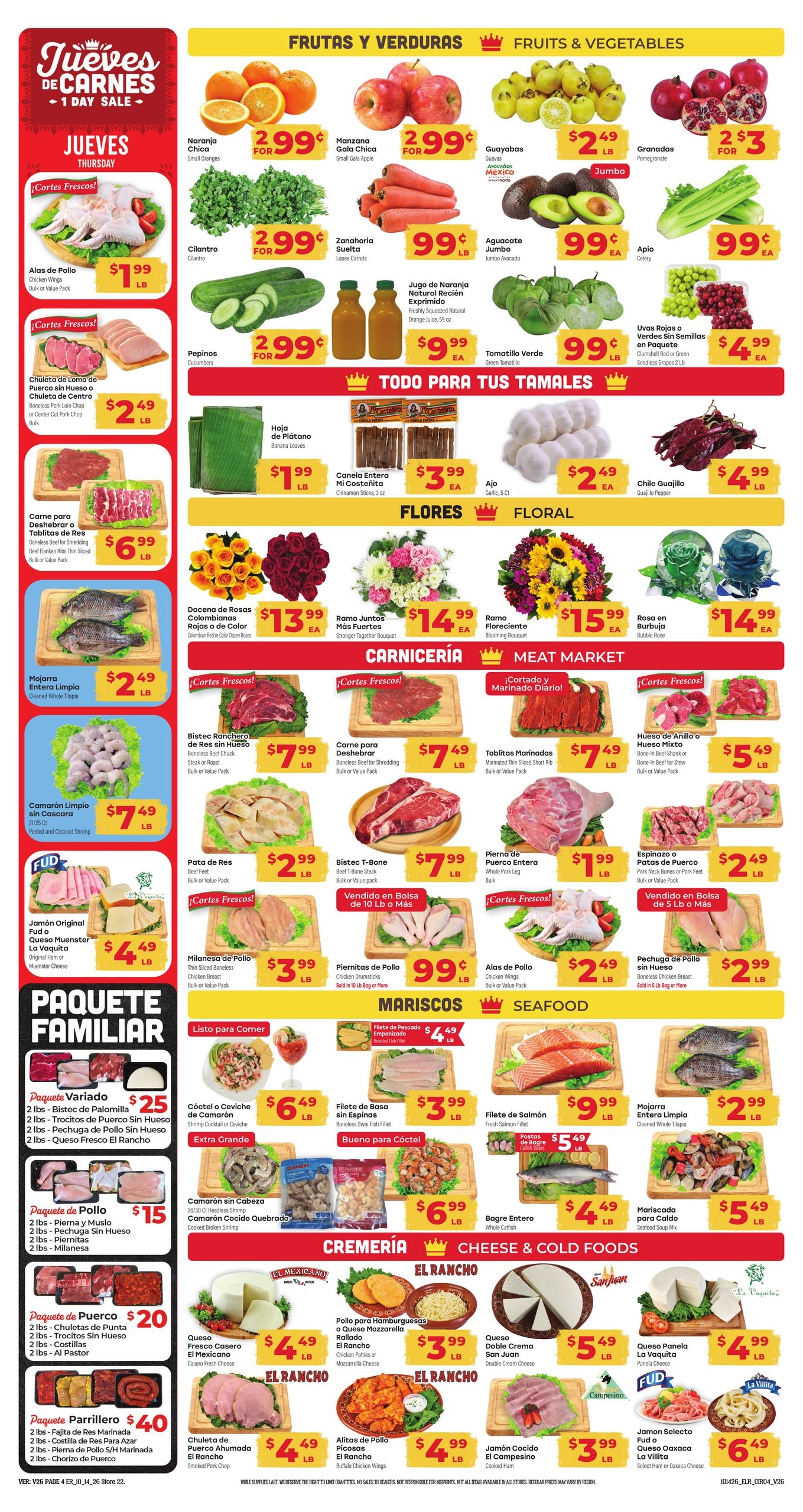El Rancho Supermercado (Gardendale Area, TX) Weekly Ad October 14 - 20, 2026