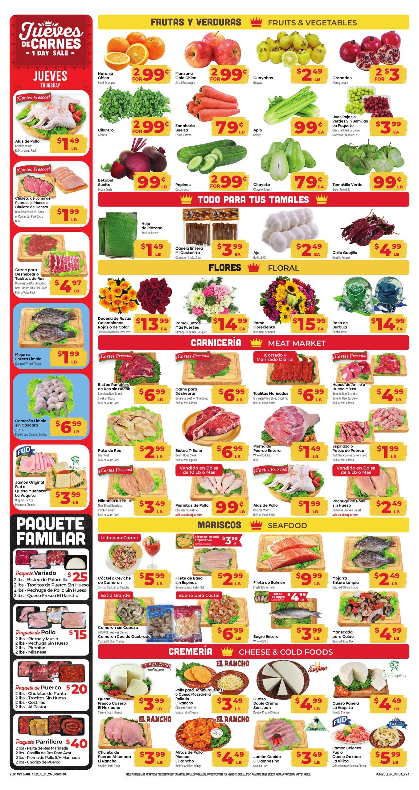 El Rancho Supermercado (Irving Area, TX) Weekly Ad October 14 - 20, 2026