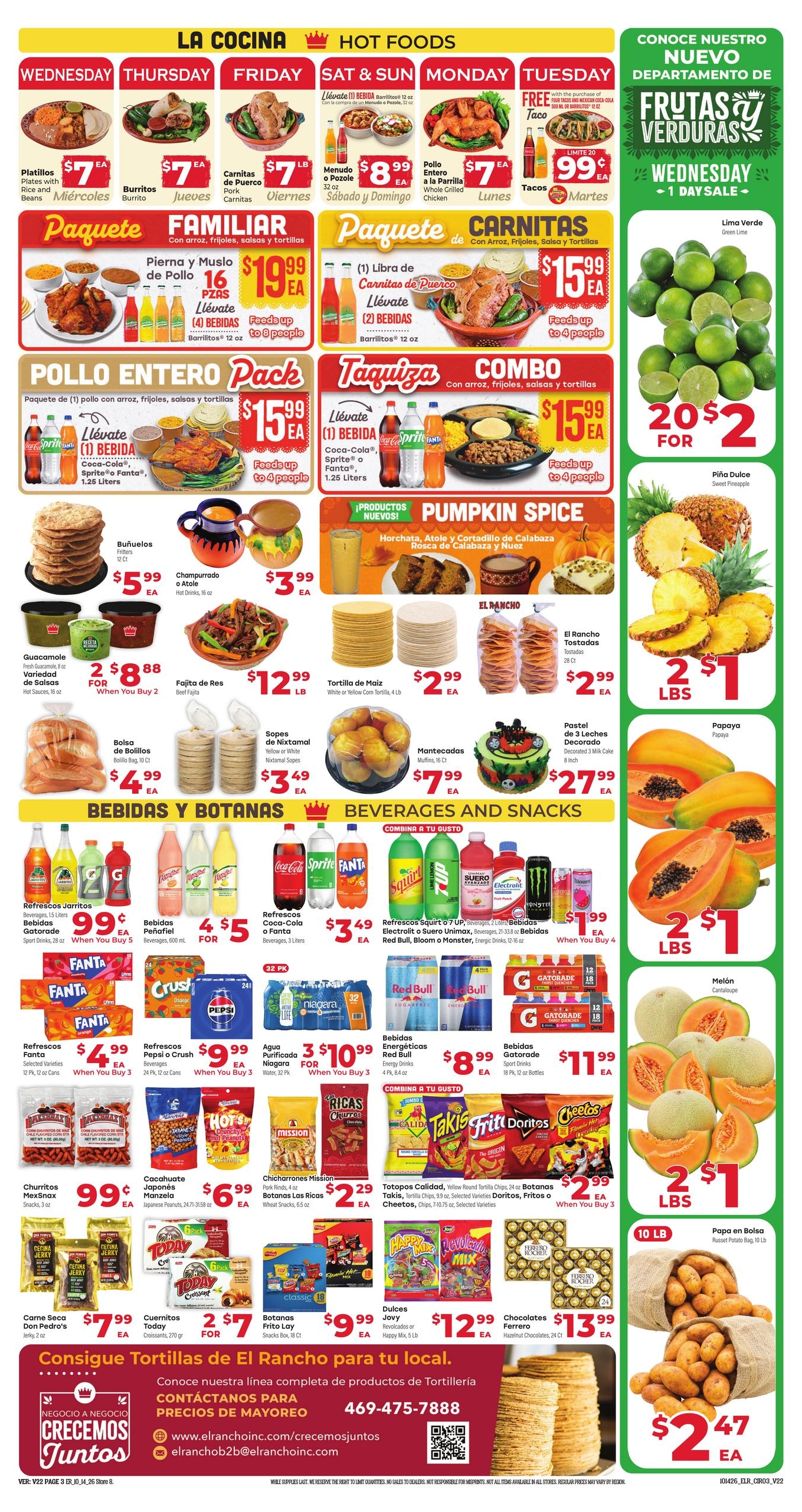 El Rancho Supermercado (Mesquite Area, TX) Weekly Ad October 14 - 20, 2026