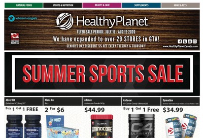 Healthy Planet Summer Sports Sale Flyer July 16 to August 12