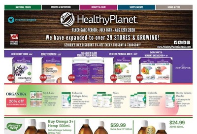 Healthy Planet Flyer July 16 to August 12
