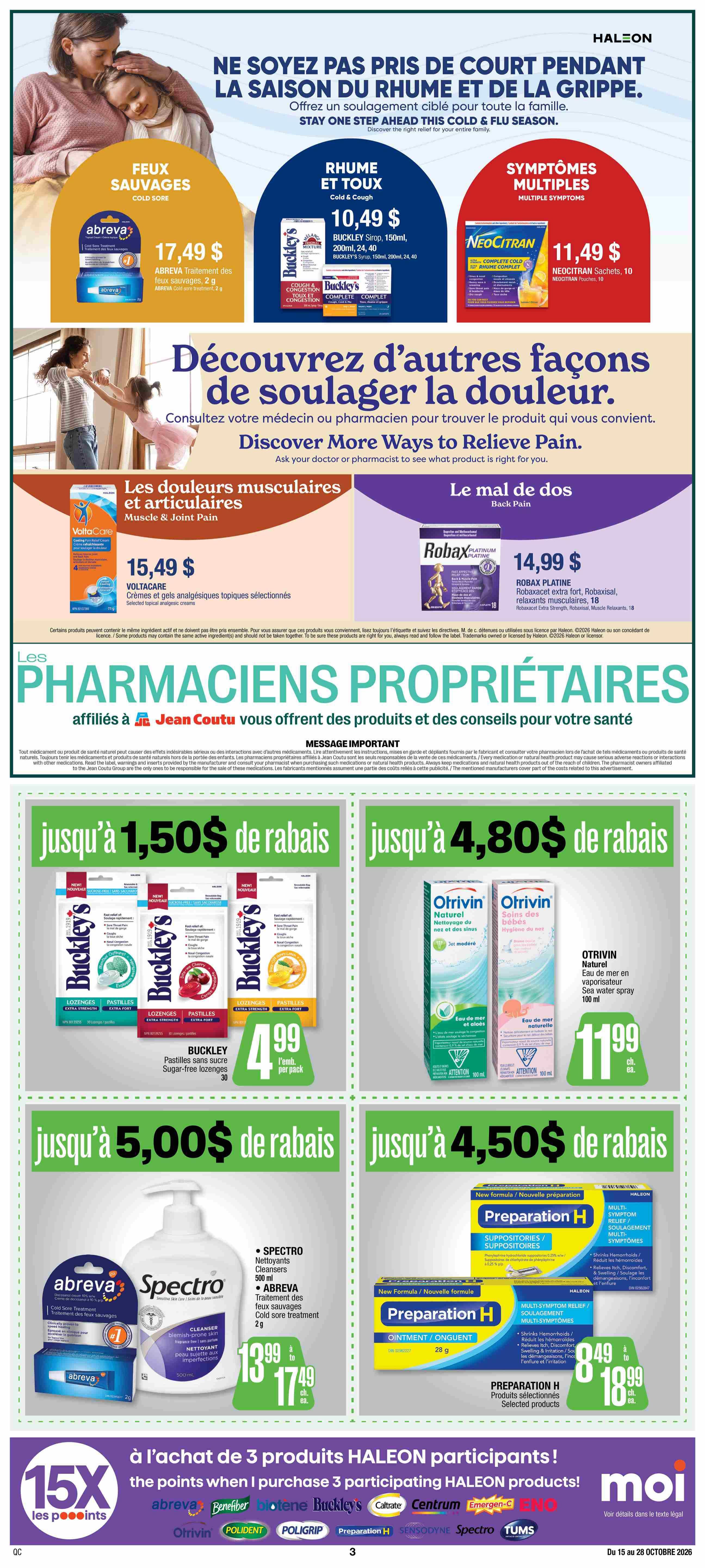 Jean Coutu Flyer October 15 to 28