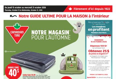 Canadian Tire (QC) Flyer October 15 to 21