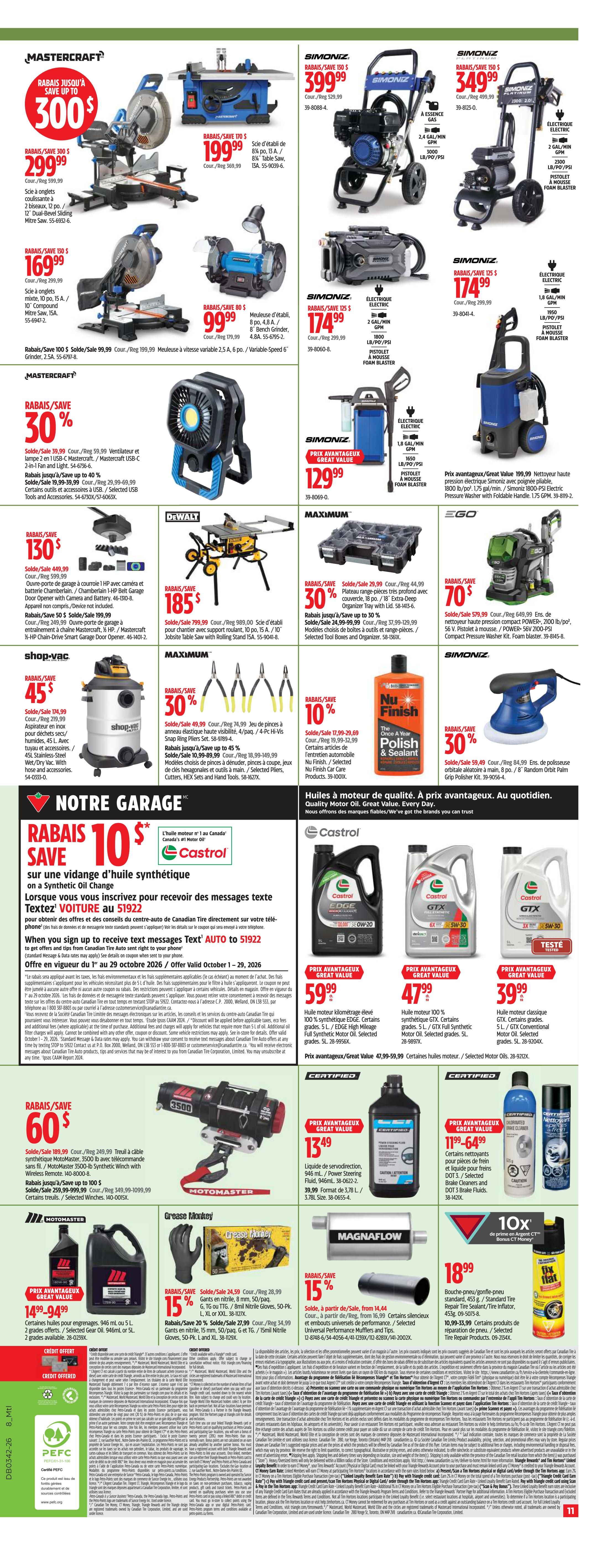 Canadian Tire (QC) Flyer October 15 to 21