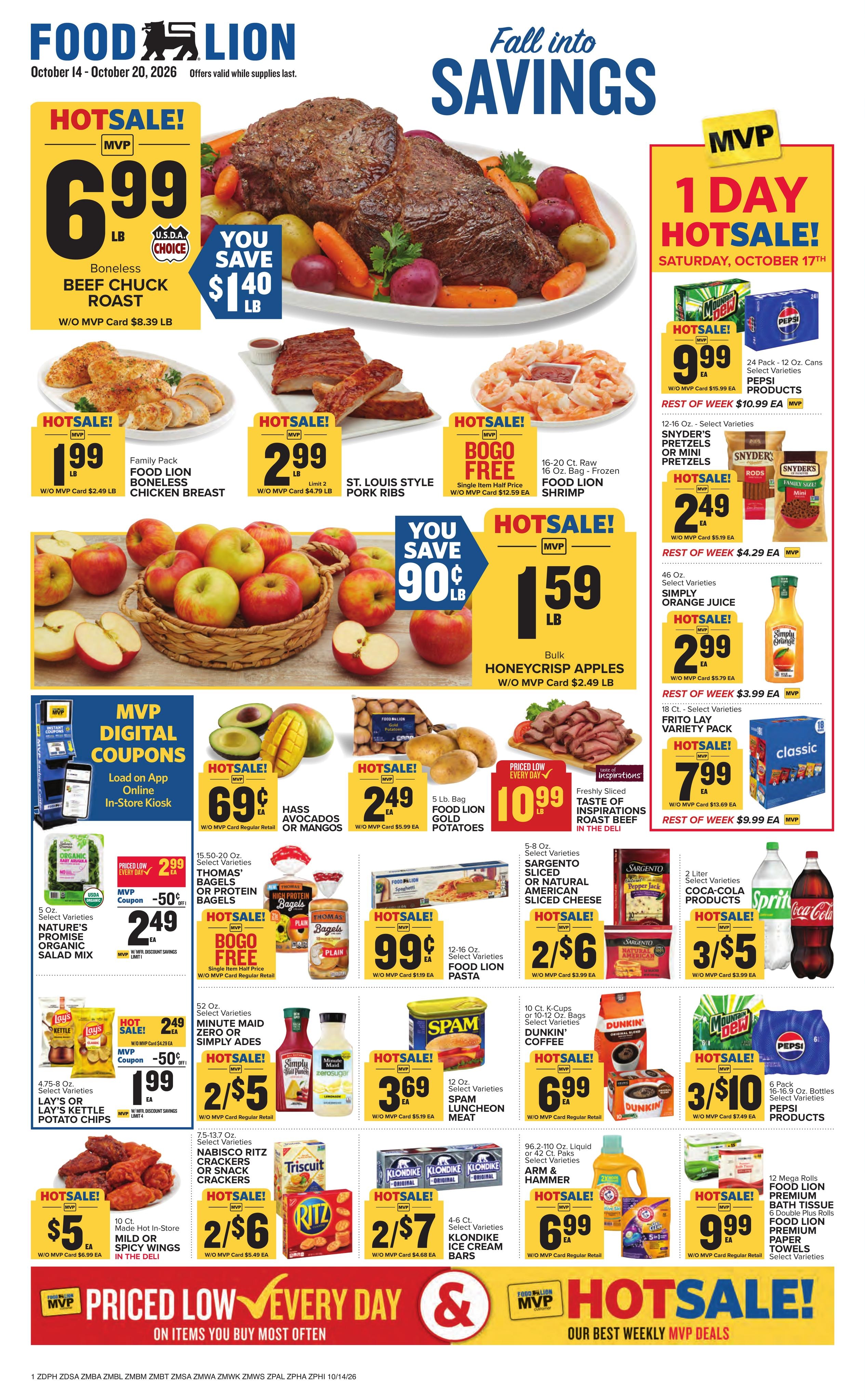 Food Lion (Salisbury Area, MD) Weekly Ad October 14 - 20, 2026